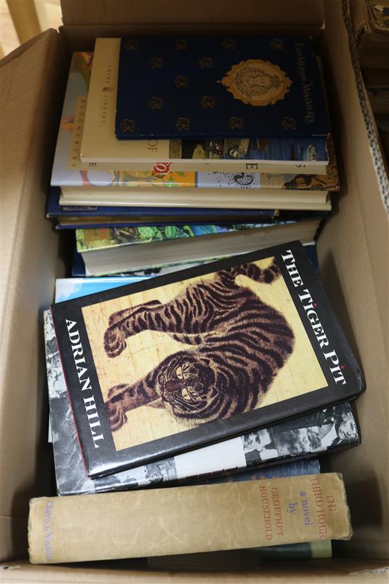 Three boxes of books